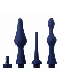 Набор из 3 универсальных насадок для анального душа Universal 3 Piece Silicone Enema Attachment Set - XR Brands - купить с доставкой в Королеве