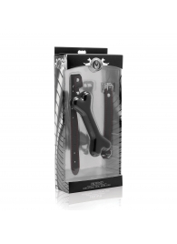 Черный кляп в форме косточки Hound Adjustable Dog Bone Gag - XR Brands - купить с доставкой в Королеве