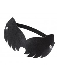 Черная закрытая кожаная маска с ушками кошки - Pecado - купить с доставкой в Королеве