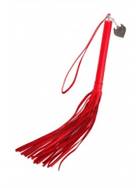 Красная кожаная плеть с петлёй - 50 см. - Pecado - купить с доставкой в Королеве