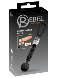 Черное эрекционное лассо с шариком-утяжелителем Heavy Rope - Orion - в Королеве купить с доставкой