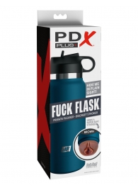 Смуглый мастурбатор-вагина в синей колбе F*ck Flask - Pipedream - в Королеве купить с доставкой