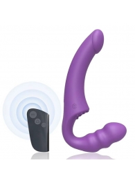 Фиолетовый безремневой страпон Straples Strap-On Dildo - Erokay - купить с доставкой в Королеве