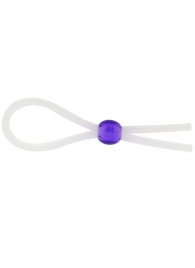 Прозрачное лассо с фиолетовой бусиной SILICONE COCK RING WITH BEAD LAVENDER - NMC - в Королеве купить с доставкой