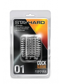Прозрачная насадка с шипами STAY HARD COCK SLEEVE 01 CLEAR - Blush Novelties - в Королеве купить с доставкой