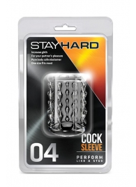 Прозрачная насадка с бороздками STAY HARD COCK SLEEVE 04 CLEAR - Blush Novelties - в Королеве купить с доставкой