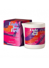 Массажная свеча Light My Fire Coconut с ароматом кокоса - 65 гр. - Love to Love - купить с доставкой в Королеве