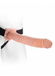 Фаллопротез телесного цвета Hollow Strap-On - 29 см. - Pipedream - купить с доставкой в Королеве