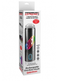 Перезаряжаемый мастурбатор-ротик Extreme Toyz Rechargeable Roto-Bator Mouth - Pipedream - в Королеве купить с доставкой