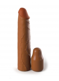 Коричневая насадка на член 2  Silicone X-tension - 20,3 см. - Pipedream - в Королеве купить с доставкой