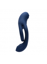 Синее эрекционное виброкольцо с двойным подхватом мошонки Ring Around The Rosy - Zero Tolerance - в Королеве купить с доставкой