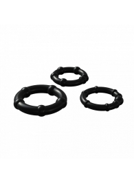 Набор из 3 черных эрекционных колец Babooom Ring Set - Adrien Lastic - в Королеве купить с доставкой