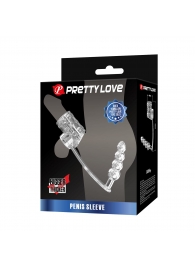 Прозрачная насадка на пенис и мошонку с анальным стимулятором Rilley - Baile - в Королеве купить с доставкой