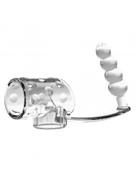 Прозрачная насадка на пенис и мошонку с анальным стимулятором Rilley - Baile - в Королеве купить с доставкой