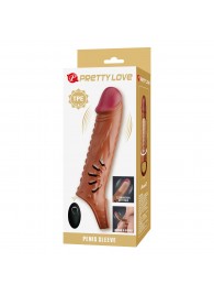 Коричневая вибронасадка с подхватом мошонки и пультом ДУ - Baile - в Королеве купить с доставкой