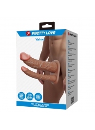 Реалистичная полая насадка на член для двойного проникновения Yairon - 17,5 см. - Baile - купить с доставкой в Королеве