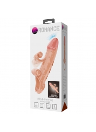 Телесная вибронасадка на пенис с подхватом мошонки - 20 см. - Baile - в Королеве купить с доставкой