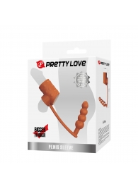 Телесная насадка на пенис и мошонку с анальным стимулятором Rilley - Baile - в Королеве купить с доставкой