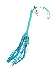 Голубая кожаная плеть - 50 см. - Pecado - купить с доставкой в Королеве