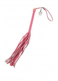 Розовая кожаная плеть - 50 см. - Pecado - купить с доставкой в Королеве