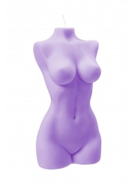 Фиолетовая интерьерная свеча в форме женского торса - 850 гр. - Pecado - купить с доставкой в Королеве