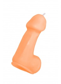 Оранжевая свеча в форме пениса - 47 гр. - Pecado - купить с доставкой в Королеве