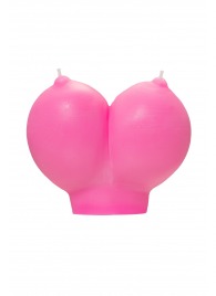 Розовая свеча «Сиськи» - 150 гр. - Pecado - купить с доставкой в Королеве
