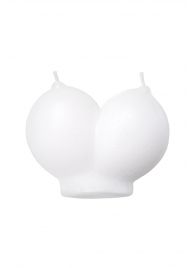 Белая сувенирная свеча «Сиськи» - Pecado - купить с доставкой в Королеве