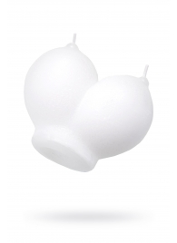 Белая сувенирная свеча «Сиськи» - Pecado - купить с доставкой в Королеве