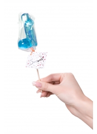 Голубой леденец в форме члена со вкусом блю кюрасао - 80 гр. - Sosuчki - купить с доставкой в Королеве