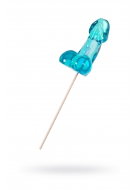 Голубой леденец в форме члена со вкусом блю кюрасао - 80 гр. - Sosuчki - купить с доставкой в Королеве