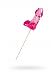 Розовый леденец в форме члена со вкусом айриш крим - 80 гр. - Sosuчki - купить с доставкой в Королеве