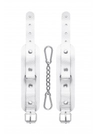 Белые узкие наручники-браслеты со скруглёнными углами - Pecado - купить с доставкой в Королеве