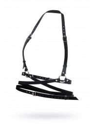 Черная кожаная портупея «Осанка» - Pecado - купить с доставкой в Королеве