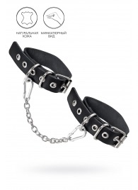 Черные оковы из одного ремешка с люверсами - Pecado - купить с доставкой в Королеве