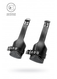 Черные подвесы с белой строчкой - Pecado - купить с доставкой в Королеве