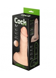 Телесный фаллоудлинитель с мошонкой Cock Next - 19 см. - LOVETOY (А-Полимер) - в Королеве купить с доставкой