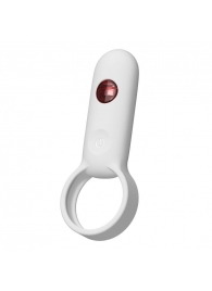 Белое эрекционное виброкольцо с пультом ДУ - Youvic - в Королеве купить с доставкой