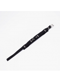 Черный ошейник из высококачественной натуральной кожи - Crazy Handmade - купить с доставкой в Королеве