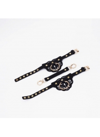 Черные оковы с золотистой фурнитурой - Crazy Handmade - купить с доставкой в Королеве