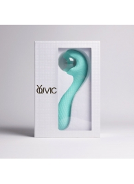 Бирюзовый вибромассажёр с деликатными токами - Youvic - купить с доставкой в Королеве