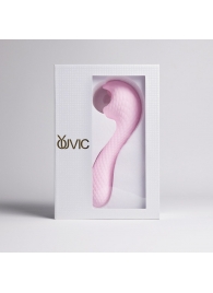 Розовый вибромассажёр с деликатными токами - Youvic - купить с доставкой в Королеве