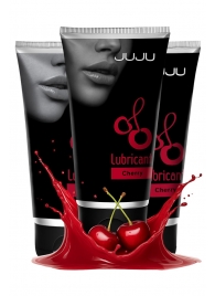 Набор из 3 съедобных лубрикантов JUJU со вкусом вишни - JuJu - купить с доставкой в Королеве
