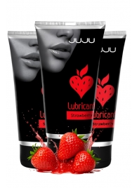 Набор из 3 съедобных лубрикантов JUJU со вкусом клубники - JuJu - купить с доставкой в Королеве