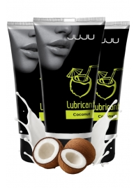 Набор из 3 съедобных лубрикантов JUJU со вкусом кокоса - JuJu - купить с доставкой в Королеве