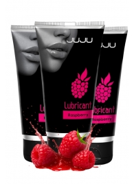 Набор из 3 съедобных лубрикантов JUJU со вкусом малины - JuJu - купить с доставкой в Королеве