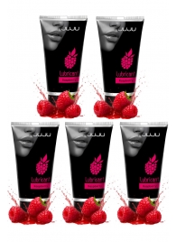 Набор из 5 съедобных лубрикантов JUJU со вкусом малины - JuJu - купить с доставкой в Королеве