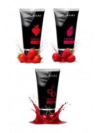 Набор из 3 съедобных лубрикантов JUJU (клубника, малина, вишня) - JuJu - купить с доставкой в Королеве