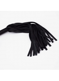 Черный кожаный флоггер - 45 см. - Crazy Handmade - купить с доставкой в Королеве