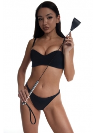 Стек с широким черным кожаным наконечником и металлической ручкой - 67 см. - Crazy Handmade - купить с доставкой в Королеве